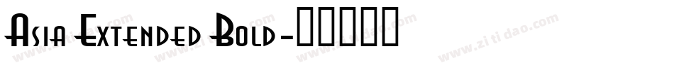 Asia Extended Bold字体转换